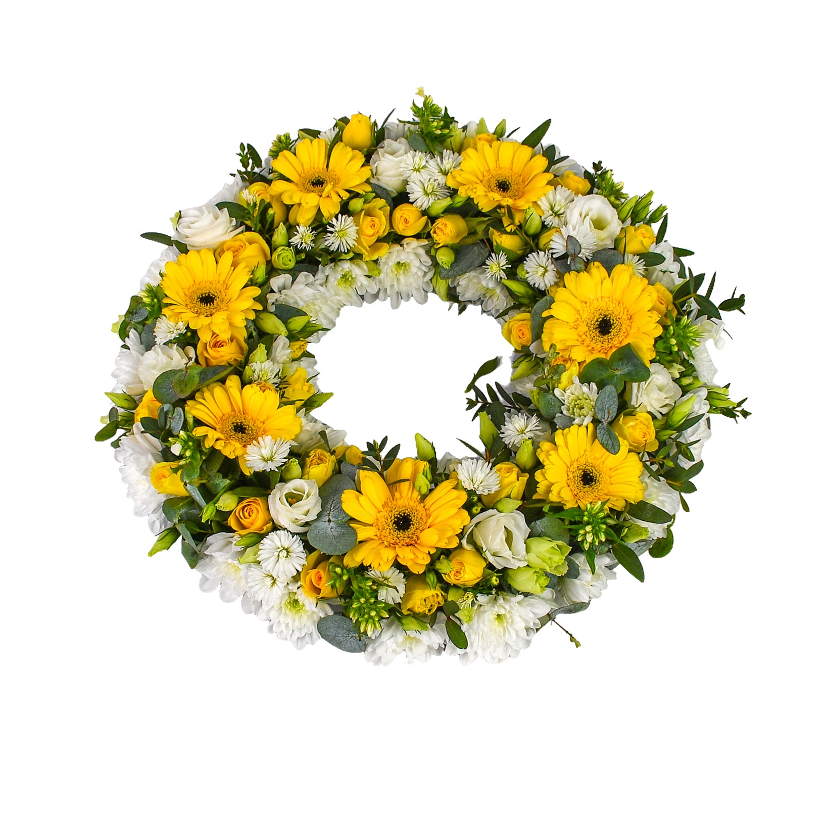 Yellow and White Wreath